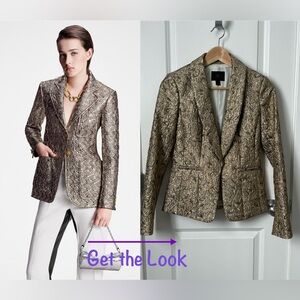 Banana Republic Gold Brocade Blazer - Sz 0